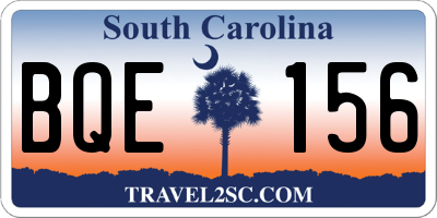 SC license plate BQE156