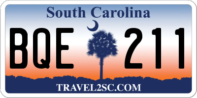 SC license plate BQE211