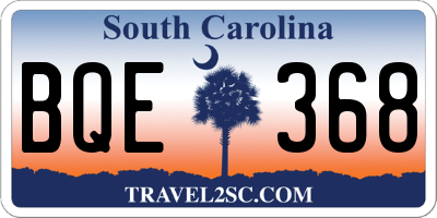 SC license plate BQE368