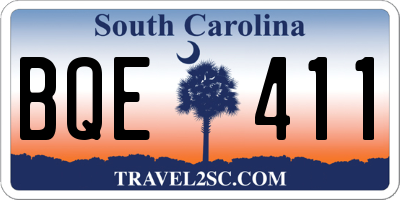 SC license plate BQE411