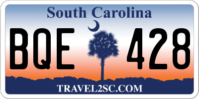 SC license plate BQE428