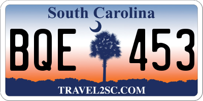 SC license plate BQE453