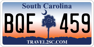 SC license plate BQE459