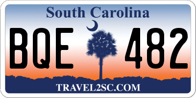 SC license plate BQE482