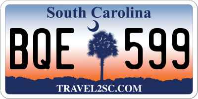 SC license plate BQE599