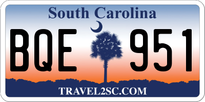 SC license plate BQE951