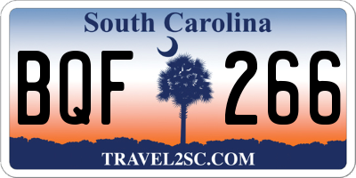SC license plate BQF266