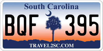 SC license plate BQF395