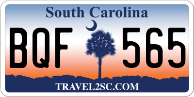 SC license plate BQF565