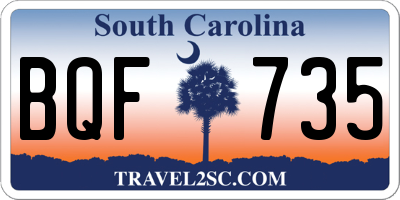 SC license plate BQF735