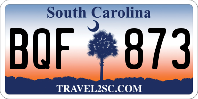 SC license plate BQF873
