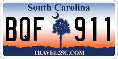 SC license plate BQF911