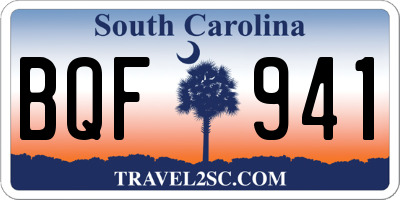 SC license plate BQF941