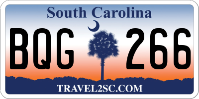 SC license plate BQG266