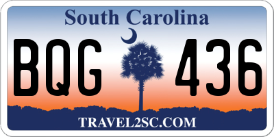 SC license plate BQG436