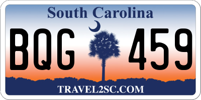 SC license plate BQG459