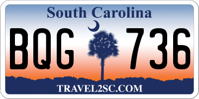 SC license plate BQG736
