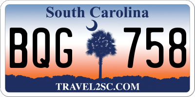 SC license plate BQG758