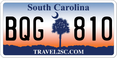 SC license plate BQG810