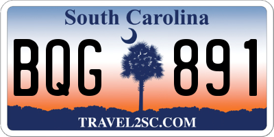 SC license plate BQG891