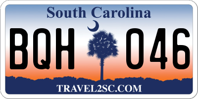 SC license plate BQH046