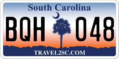 SC license plate BQH048