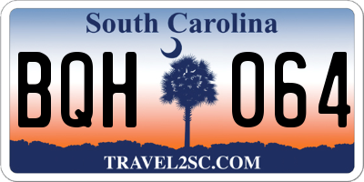 SC license plate BQH064
