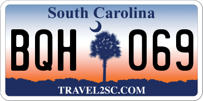SC license plate BQH069