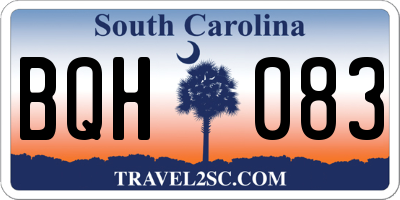 SC license plate BQH083