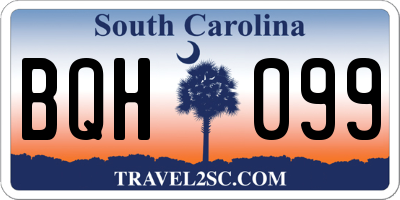 SC license plate BQH099