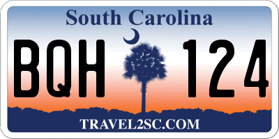 SC license plate BQH124