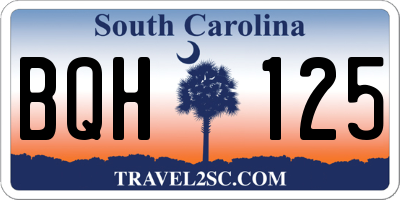 SC license plate BQH125