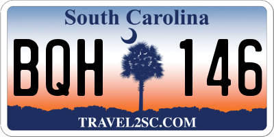 SC license plate BQH146