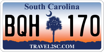 SC license plate BQH170