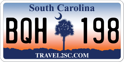 SC license plate BQH198