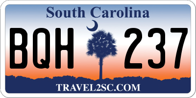SC license plate BQH237