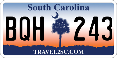 SC license plate BQH243