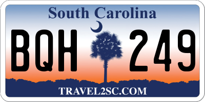 SC license plate BQH249