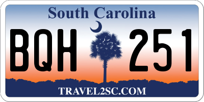 SC license plate BQH251