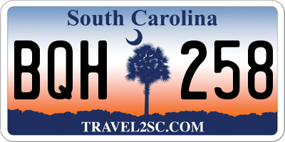 SC license plate BQH258