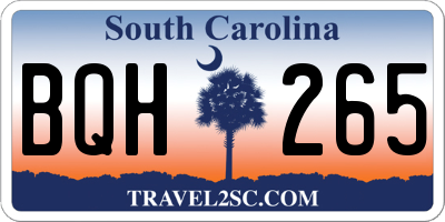 SC license plate BQH265