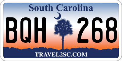 SC license plate BQH268