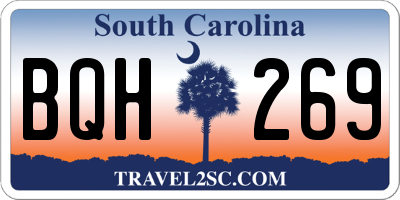 SC license plate BQH269