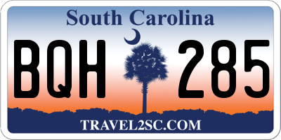 SC license plate BQH285