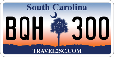 SC license plate BQH300