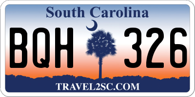 SC license plate BQH326