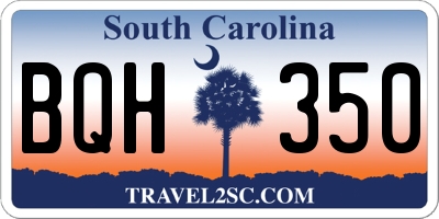 SC license plate BQH350