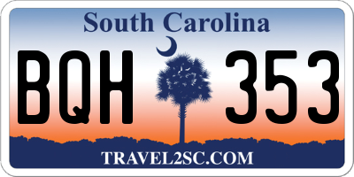 SC license plate BQH353