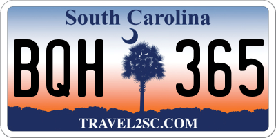 SC license plate BQH365