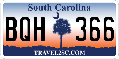 SC license plate BQH366